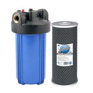 Магистральный фильтр Big Blue 10" Aquafilter FH10BB1-OR1 + угольный картридж FCCBL10BB