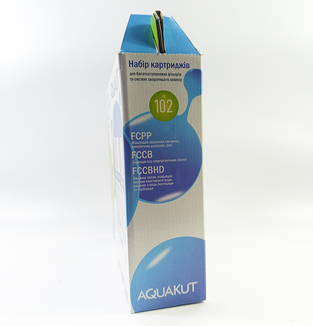 Комплект картриджей AquaKut АК-102 стандарт для трехступенчатого фильтра Комплект картриджей AquaKut АК-102 стандарт для трехступенчатого фильтра