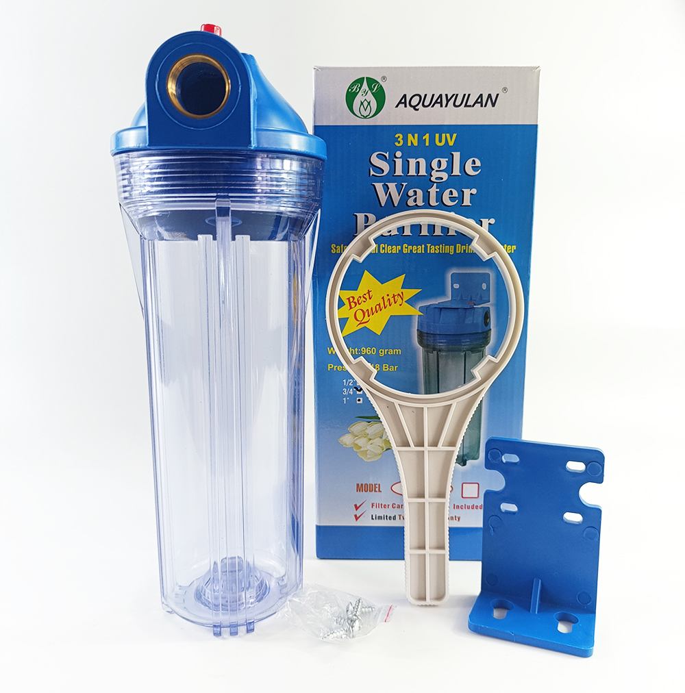 Колба AquaKut 2Р 10" 3/4" для холодной воды в комплекте ключ, крепление