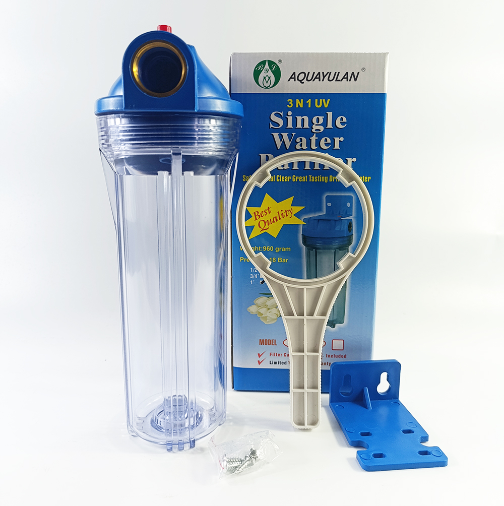 Корпус фильтра AquaKut 2Р 10" 1" для холодной воды в комплекте ключ, крепление