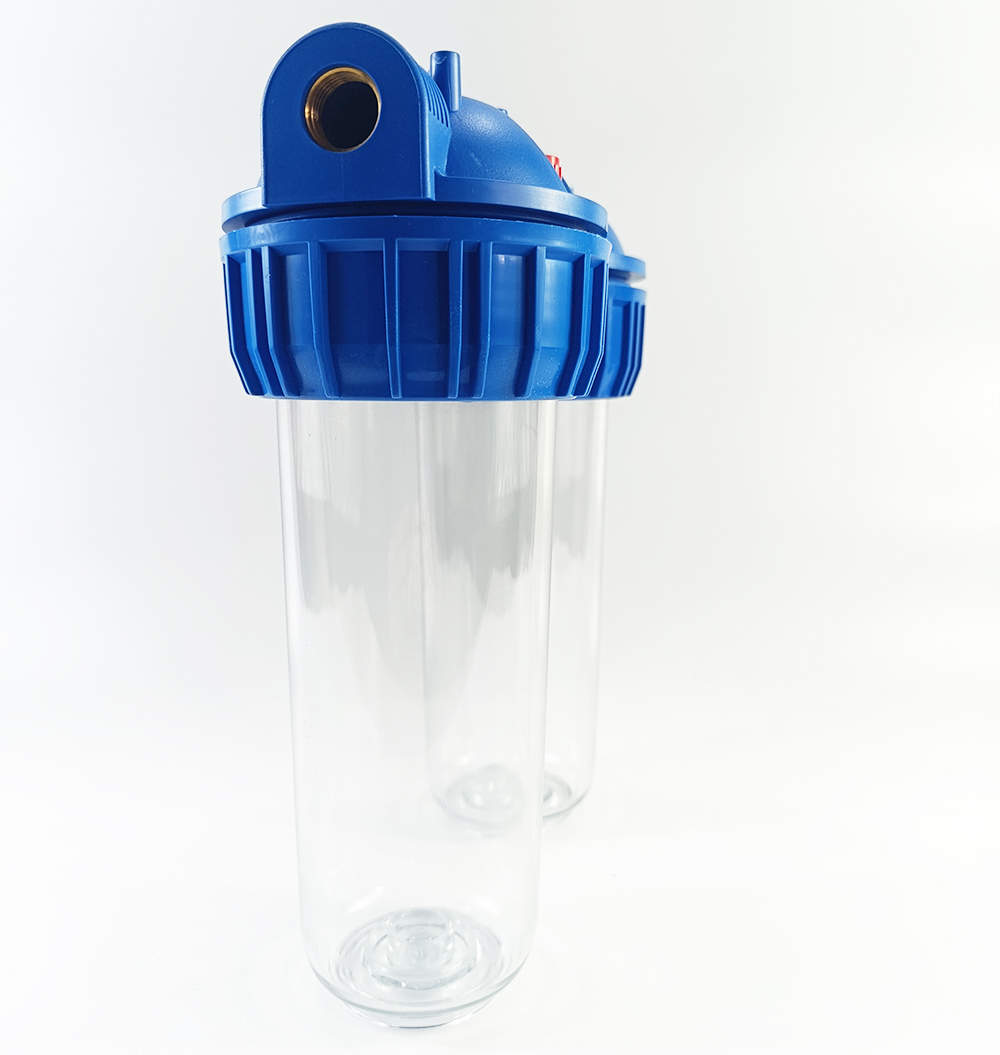 Колба двойная AquaKut 3Р DUO 10" 1/2" для холодной воды в комплекте ключ, крепление