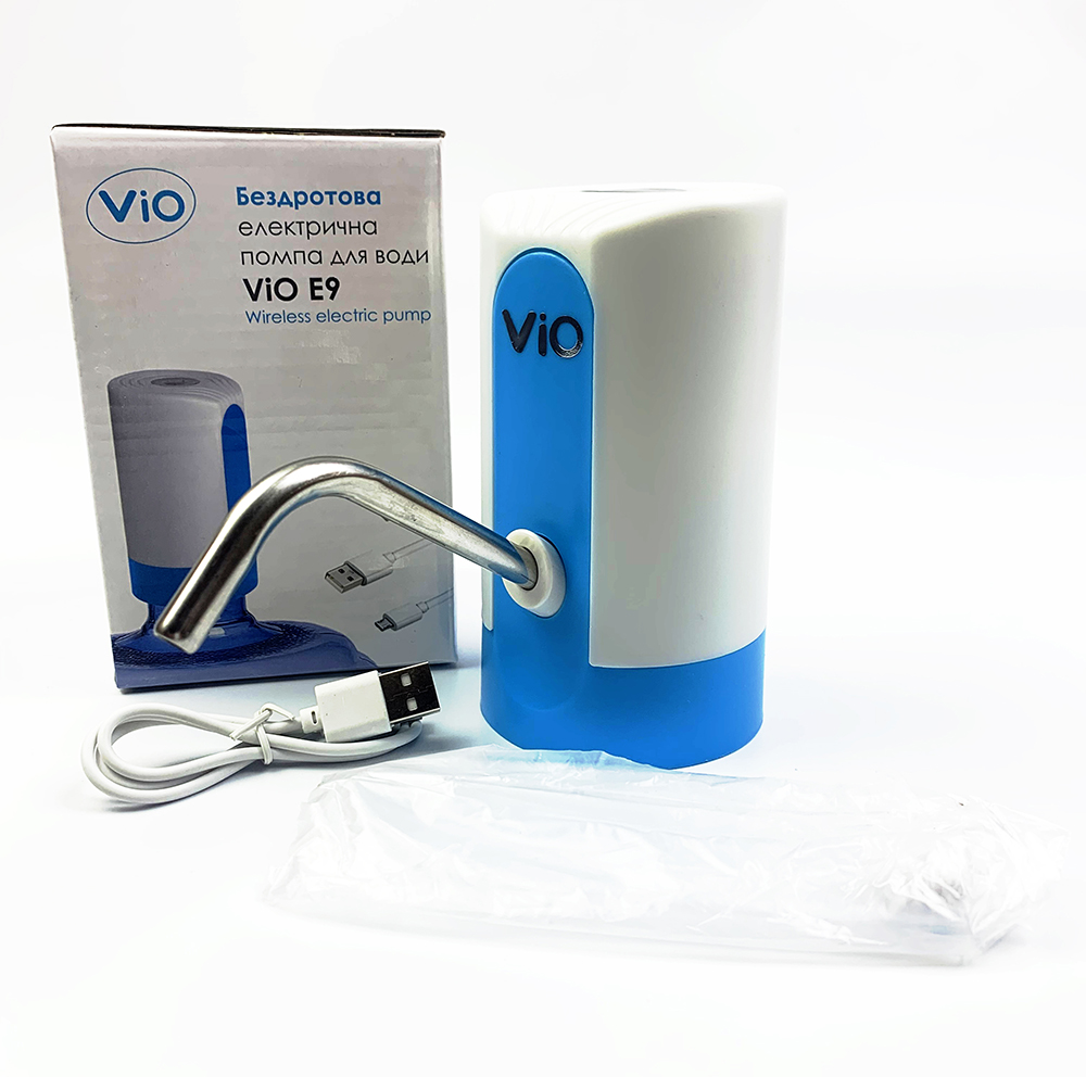 Vio E9 Blue помпа для воды электрическая на бутыль 19 литров