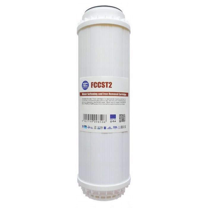 Картридж Aquafilter FCCST2 двухступенчатый 9 7/8'' x 2 1/2'' для умягчения воды и удаления из воды растворенного железа