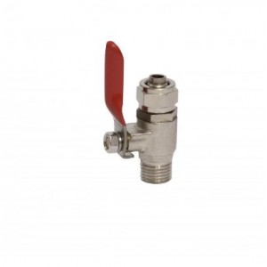 Кран к переходнику красный 1/2" НР - 3/8" JAKO